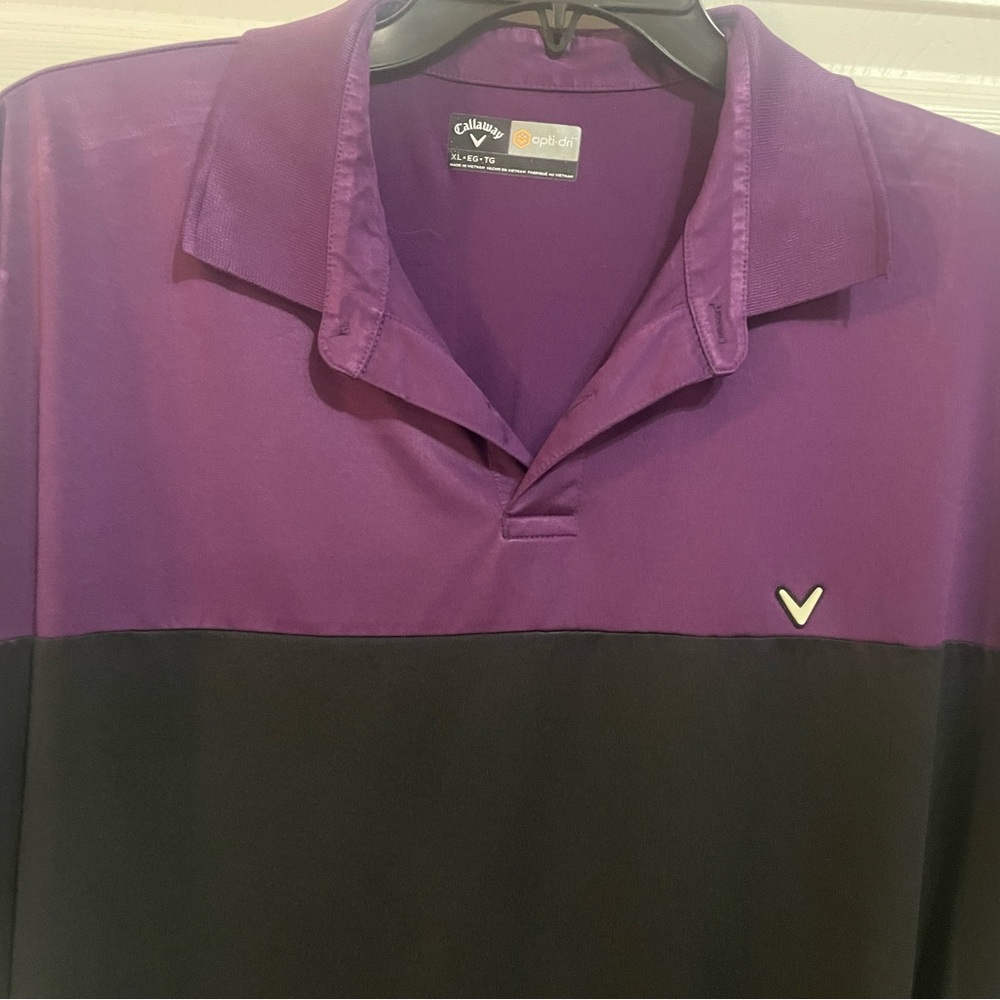 Callaway Purple and Black Polo Shirt